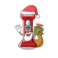 Santa with gift boxing game machine in cartoon shape