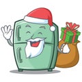 Santa with gift cute refrigerator character cartoon