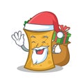 Santa with gift kebab wrap character cartoon Royalty Free Stock Photo