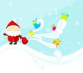 Santa with gifts Royalty Free Stock Photo