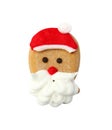 Santa gingerbread cookie isolated