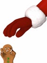 Santa in Gingerbread man Attack Royalty Free Stock Photo