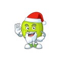 Santa granny smith apple character for health mascot Royalty Free Stock Photo