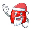 Santa gumdrop mascot cartoon style