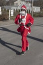 Santa has finish line in sight in Mattapoisett Santa 5K Run. Editorial use only