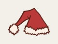 Santa hat, Christmas design element isolated Royalty Free Stock Photo