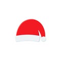 Santa hat. Christmas icon. Vector illustration in flat design Royalty Free Stock Photo