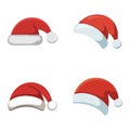 Santa hat curved low detail flat vector clean minimal design Royalty Free Stock Photo