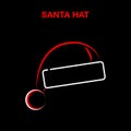 Santa hat isolated on background. Christmas cap. Element of xmas costume. Vector flat design Royalty Free Stock Photo