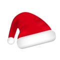 Santa Hat isolated on white background. Christmas decoration. Vector