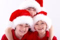 Santa hat kids Royalty Free Stock Photo