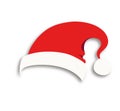 Santa hat vector isolated on transparent background