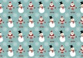 Santa hat winter seamless Christmas new year pattern for wrapping paper and fabrics and linens and kids clothes Royalty Free Stock Photo