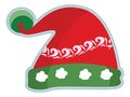 Santa hats doodles Royalty Free Stock Photo