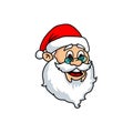 Santa head cartoon illustration