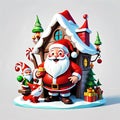 Santa helper christmas workshop elf village north pole Royalty Free Stock Photo