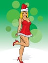 Santa Helper miniskirt green background