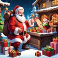 Santa helper workshop toy toys elf gift present magic Royalty Free Stock Photo