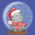 Santa Hippo Royalty Free Stock Photo