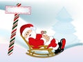 Santa in his rocking chair Royalty Free Stock Photo