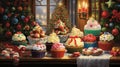 santa holiday cupcakes