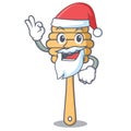 Santa honey spoon mascot cartoon Royalty Free Stock Photo