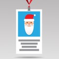 Santa Id card.flat icon Royalty Free Stock Photo