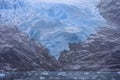 Santa Ines glacier in the Strait of Magellan Royalty Free Stock Photo