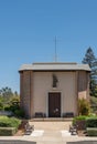 Front of church of San Lorenzo Seminary, Santa Inez, CA, USA Royalty Free Stock Photo