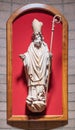 Bishop statue at San Lorenzo Seminary church, Santa Inez, CA, USA