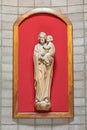 Saint Joseph and child statue of San Lorenzo Seminary, Santa Inez, CA, USA