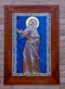 Saint Clare painting at San Lorenzo Seminary church, Santa Inez, CA, USA