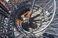 Spiral stairs of Santa Justa Lift in Lisboa Royalty Free Stock Photo