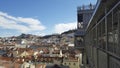 Santa Justa elevator in Lisbon, Portugal. Landmark, elevador. Royalty Free Stock Photo