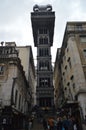 Santa Justa Elevator From Which You Can See Beautiful Views Built By Raoul Mesnier de Ponsard In 1902 Lisbon. Nature, Architecture