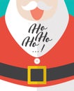 Santa laughing with Ho-Ho-Ho text