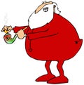 Santa lighting his pot pipe