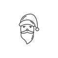 Santa line icon vector. Santa Claus vector illustration isolated on white