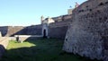 Santa Luzia Fort, walls and ramparts, near Elvas, Alentejo, Portugal Royalty Free Stock Photo