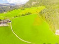 Santa Maddalena Santa Magdalena village with magical Dolomites mountains in background, Val di Funes valley, Trentino Alto Adige Royalty Free Stock Photo