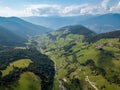 Santa Magdalena village in Val di Funes on the italian Dolomites. Royalty Free Stock Photo