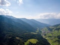 Santa Magdalena village in Val di Funes on the italian Dolomites. Royalty Free Stock Photo