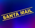 SANTA MAIL Grunge Stamp Seal on Gradient Background Royalty Free Stock Photo