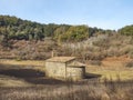 Santa Margarida chapel in La Garrotxa volcanic area. Catalunya, Spain