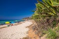 Santa Margherita di Pula beach near Pula town, Sardinia, Italy Royalty Free Stock Photo