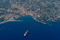 Santa Margherita Portofino rapallo italy aerial view Royalty Free Stock Photo