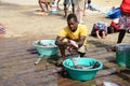 Fish market at Santa Maria, Sal Island, Cape Verde Royalty Free Stock Photo