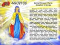 Santa Maria calendar christian idea page