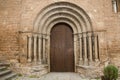 Santa Maria Church Door - Ainsa - Spain Royalty Free Stock Photo