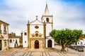 View on Santa Maria Church in Obidos, Portugal Royalty Free Stock Photo